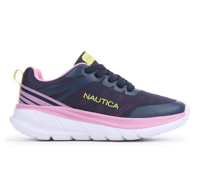 Girls' Nautica Little Kid & Big Kid Morris Sneakers in Navy/Pink color