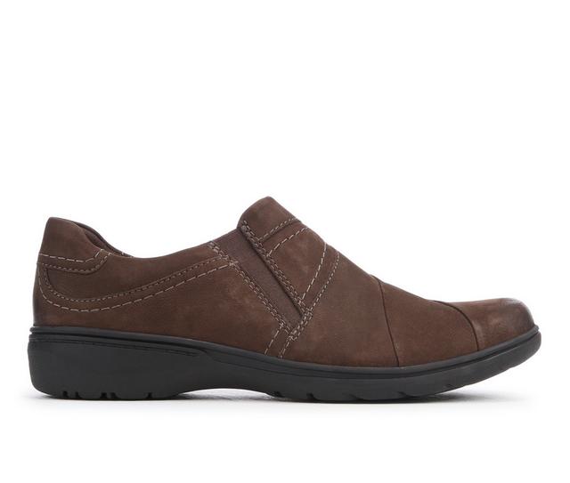 Women's Clarks Carleigh Abby Booties in Mushroom Nubuck color