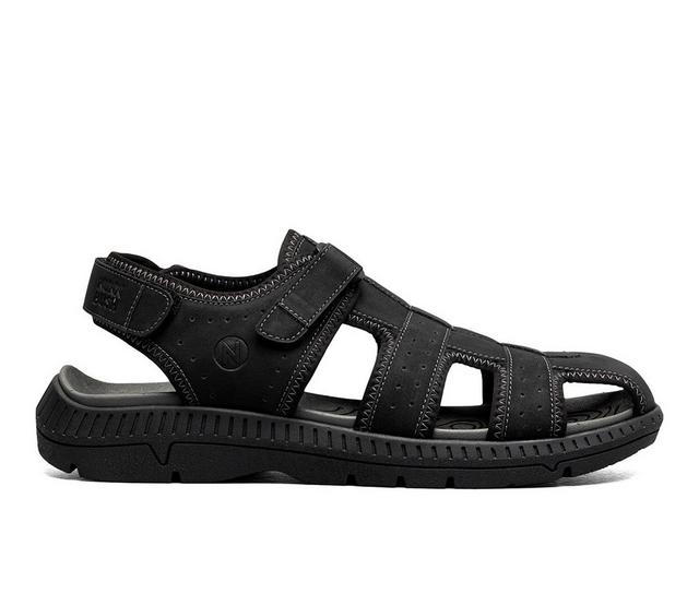 Men's Nunn Bush Laguna Closed Toe Fisherman Sandal Outdoor Sandals in Black color