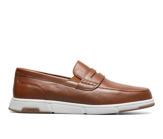 Men's Nunn Bush Luca Moc Toe Penny Loafer Dress Shoes in Cognac Multi color