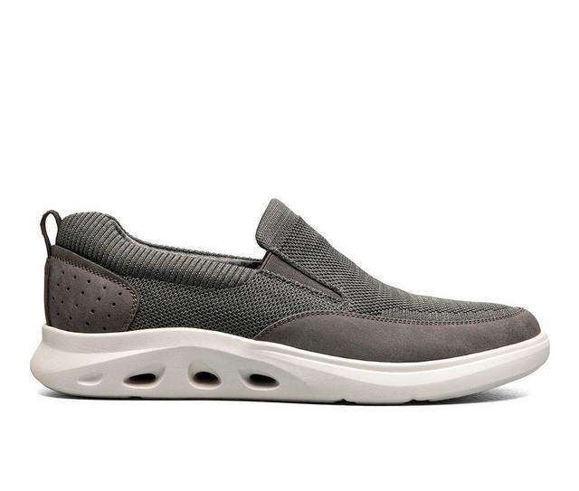 Men's Nunn Bush Ponte Knit Moc Toe Slip On Sneakers in Gray Multi color