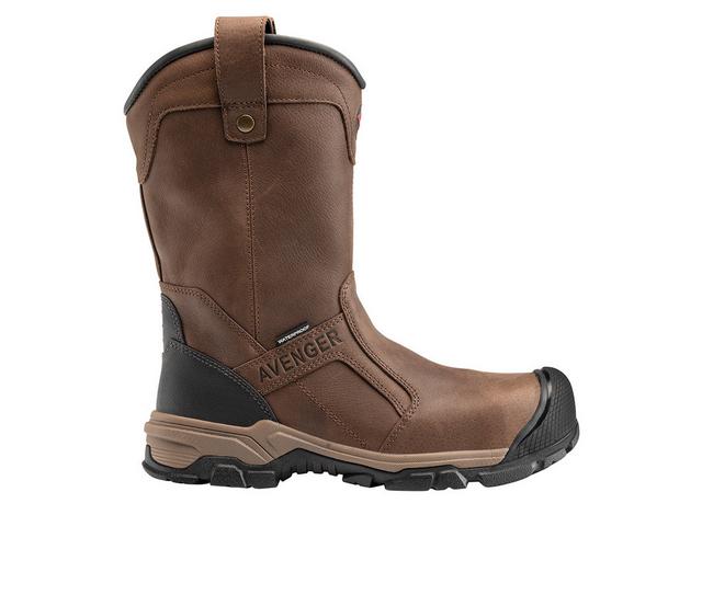 Avenger Work Boots Ripsaw Wellington Work Boots in Brown color