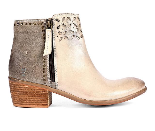 Women's ROAN by BED STU Liz Cutout Booties in Bone color
