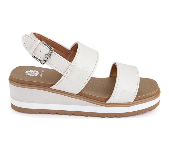 Women's Yellow Box Ardenne Wedge Sandals in Cream color