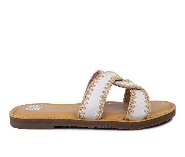 Women's Yellow Box Dandie Sandals in Cream color
