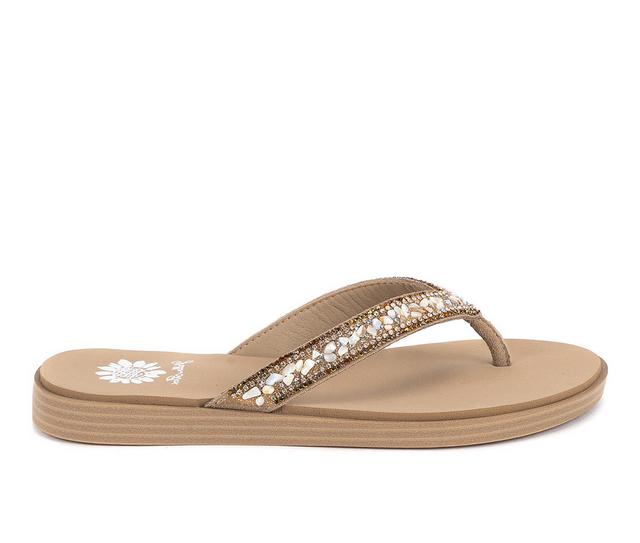 Women's Yellow Box Diyah Flip-Flops in Natural color