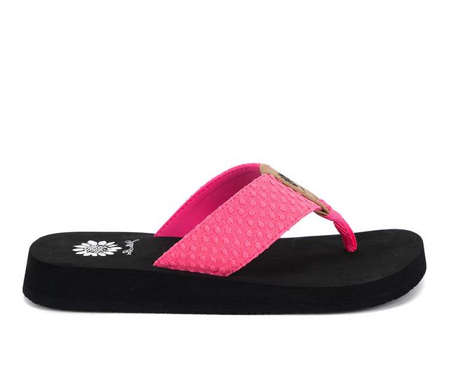 Women's Yellow Box Falava Flip-Flops in Pink color