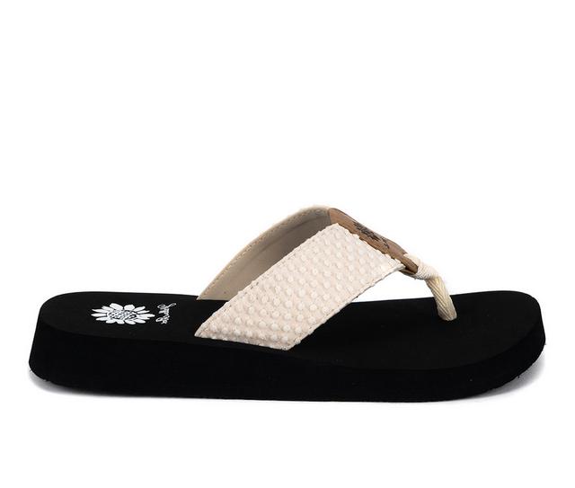 Women's Yellow Box Falava Flip-Flops in Ivory color