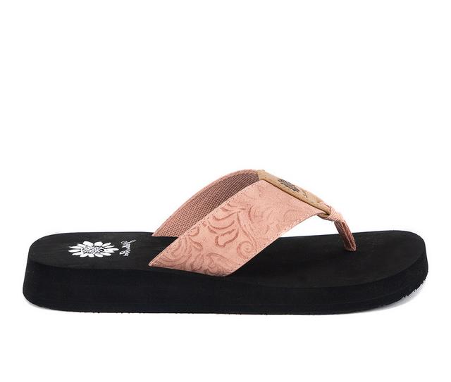 Women's Yellow Box Farza Flip-Flops in Blush color