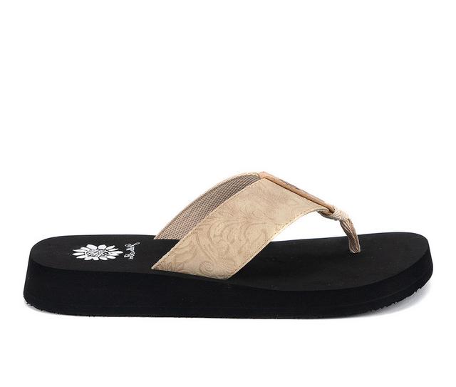 Women's Yellow Box Farza Flip-Flops in Taupe color