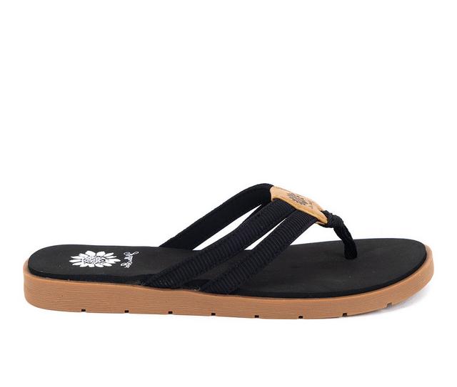 Women's Yellow Box Femmie Flip-Flops in Black color