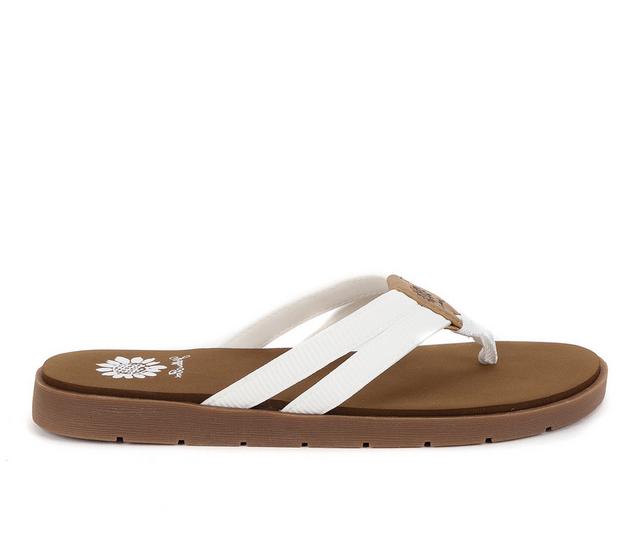 Women's Yellow Box Femmie Flip-Flops in White color