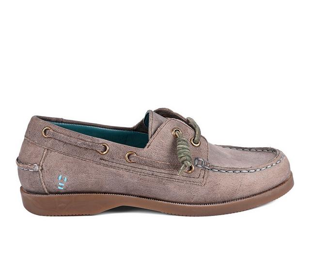 Women's ROAN by BED STU Abide Boat Shoes in Black Greenland color