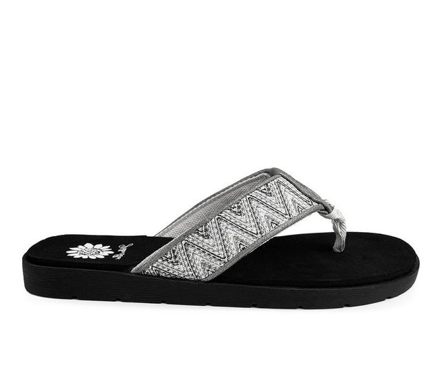 Women's Yellow Box Fidda Flip-Flops in Black color