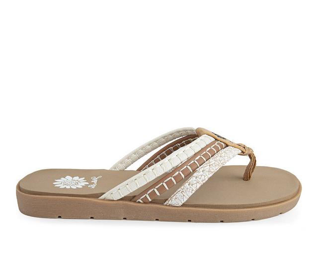 Women's Yellow Box Fitzen Flip-Flops in Natural color