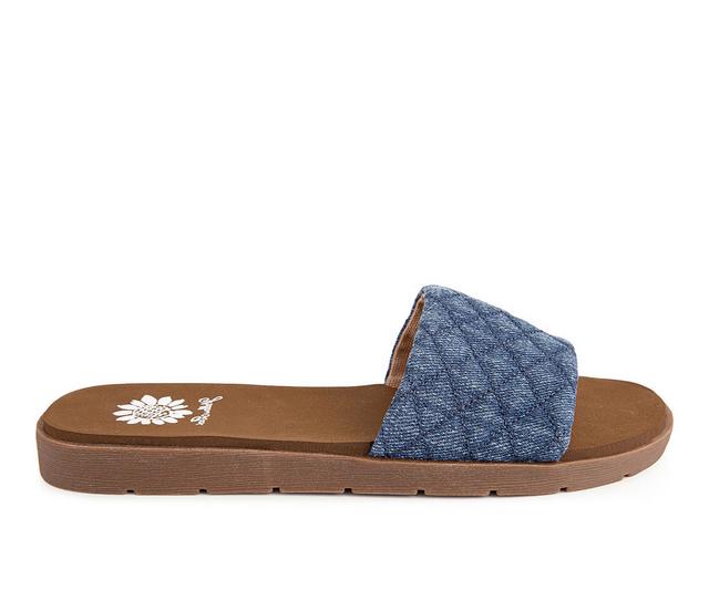 Women's Yellow Box Fitzy Sandals in Navy color
