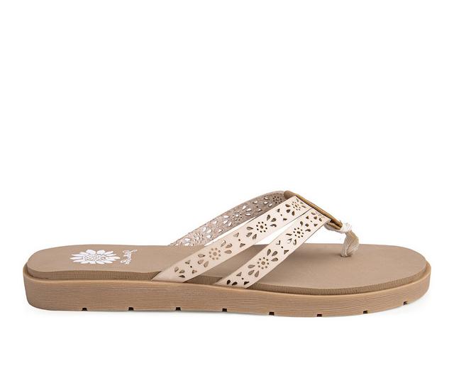 Women's Yellow Box Fralin Flip-Flops in Natural color