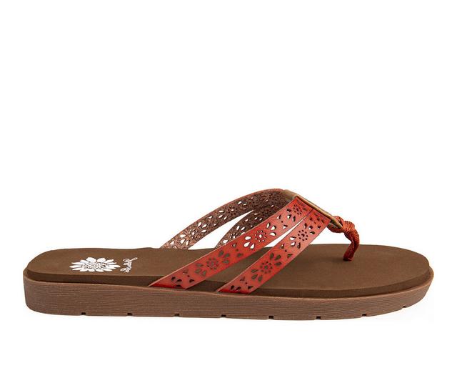 Women's Yellow Box Fralin Flip-Flops in Tan color