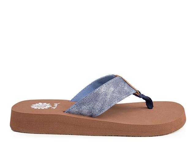 Women's Yellow Box Fremont Flip-Flops in Denim color
