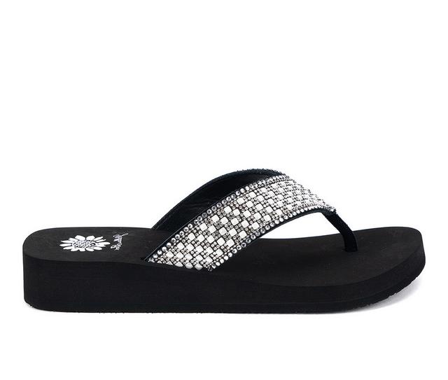 Women's Yellow Box Jamie Flip-Flops in Black color