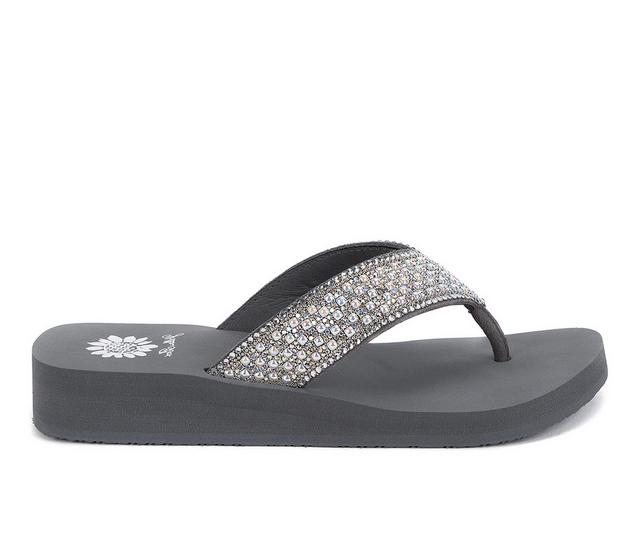 Women's Yellow Box Jamie Flip-Flops in Gray color