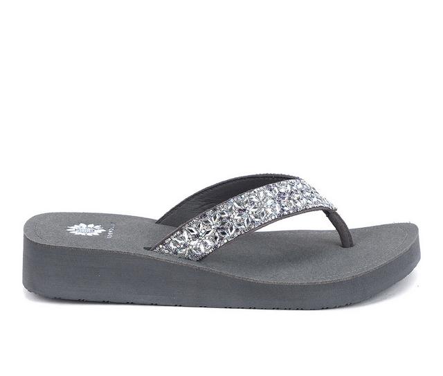 Women's Yellow Box Jordyn Flip-Flops in Gray color