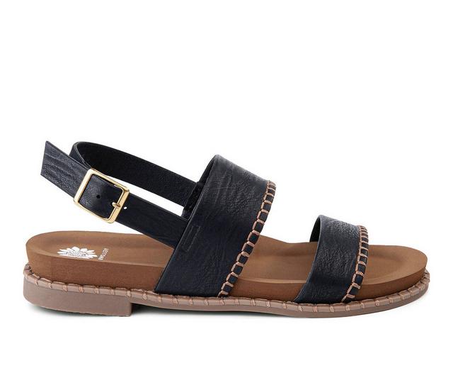 Women's Yellow Box Kassel Sandals in Black color