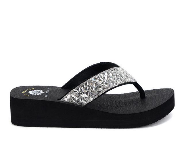 Women's Yellow Box Laura Flip-Flops in Black color