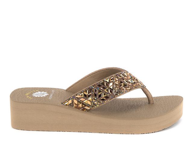 Women's Yellow Box Laura Flip-Flops in Taupe color