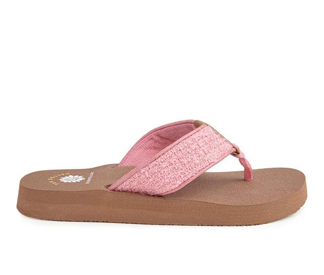 Women's Yellow Box Nandya Flip-Flops in Blush color
