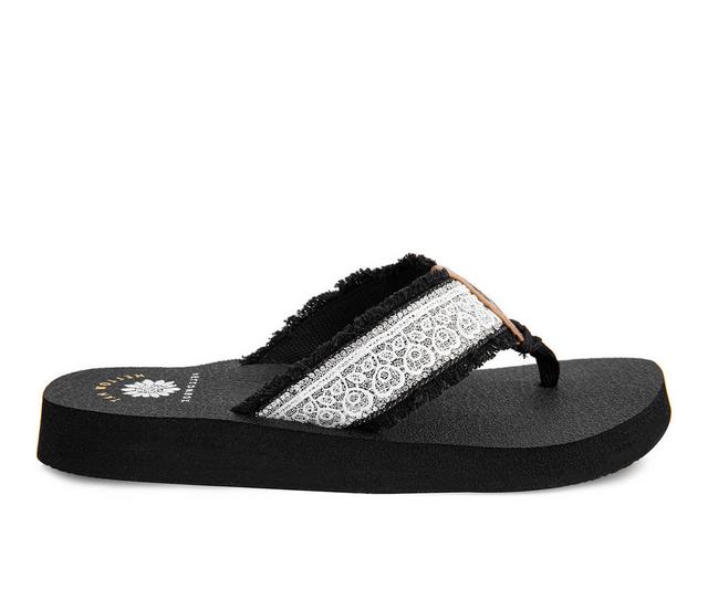 Women's Yellow Box Nara Flip-Flops in Black color