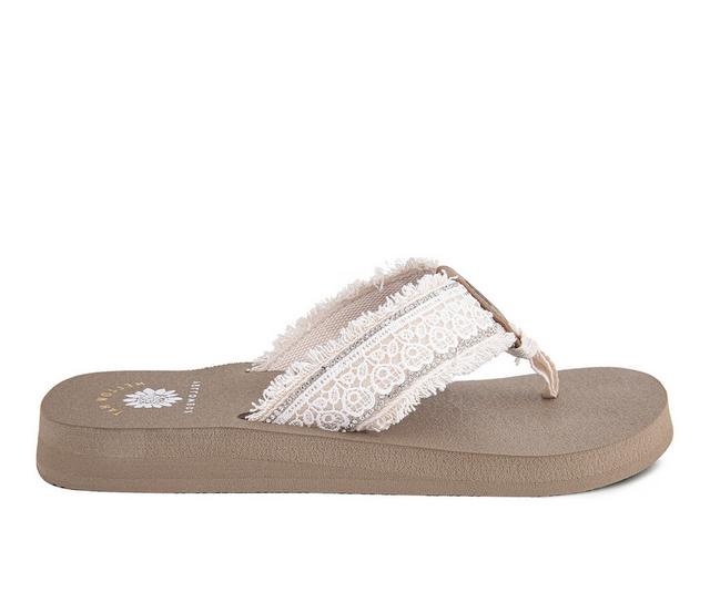 Women's Yellow Box Nara Flip-Flops in Taupe color