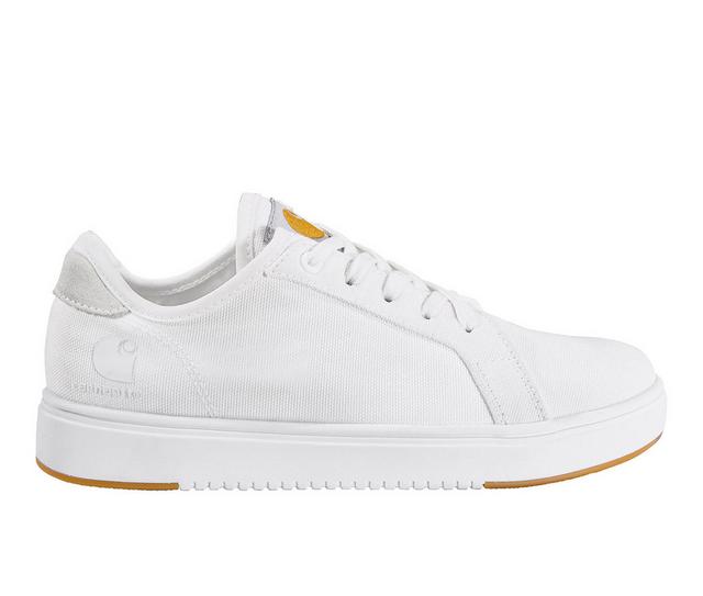 Women's Carhartt Fc2135 Detroit Canva Slip Resistant Shoes in White color