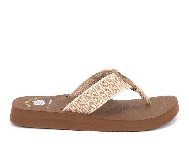 Women's Yellow Box Nella Flip-Flops in Ivory color