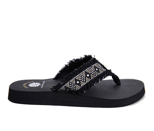 Women's Yellow Box Nigella Flip-Flops in Black color