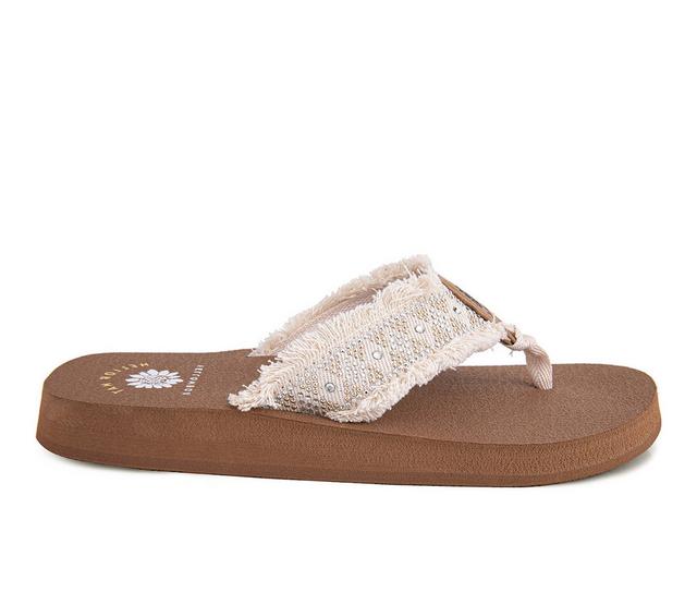 Women's Yellow Box Nigella Flip-Flops in Ivory color