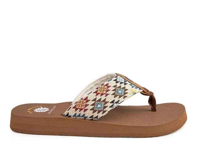 Women's Yellow Box Nikita Flip-Flops in Ivory color