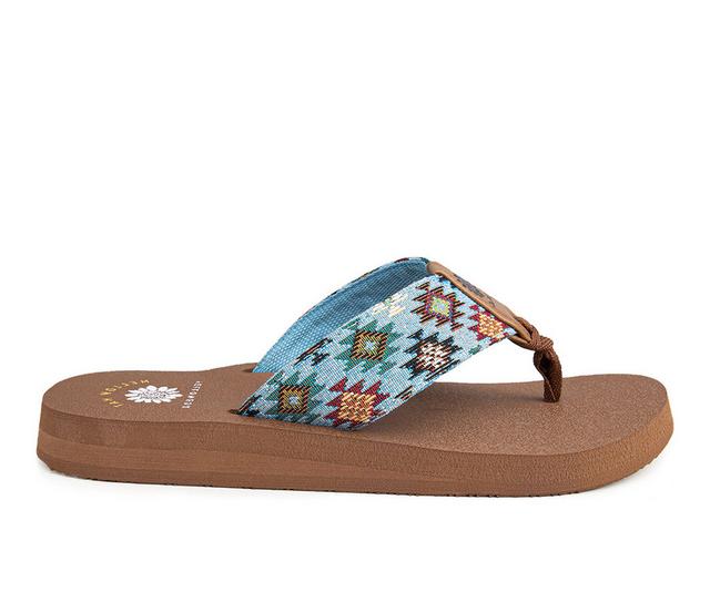 Women's Yellow Box Nikita Flip-Flops in Light denim color