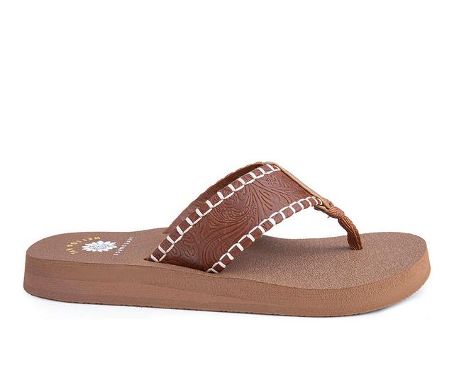 Women's Yellow Box Norrie Flip-Flops in Tan color