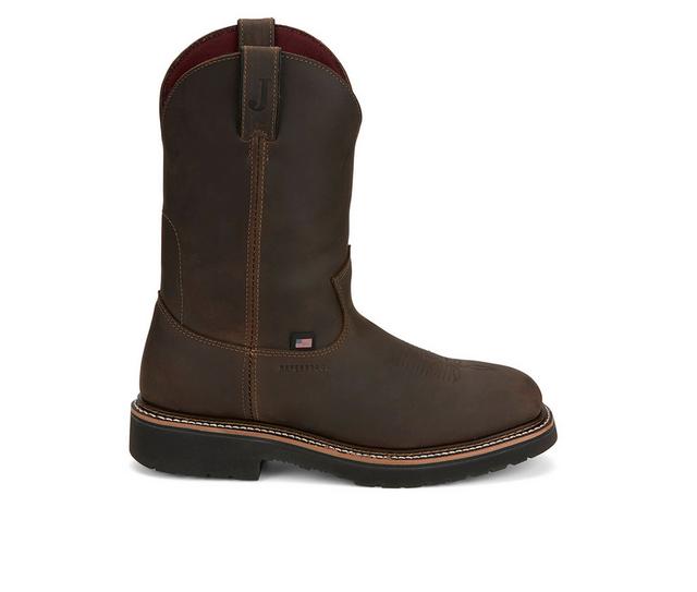 Justin Boots Billings Steel Toe H2 Cowboy Boots in Brown color
