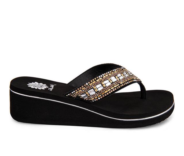 Women's Yellow Box Sunvale Wedge Flip-Flops in Met multi color