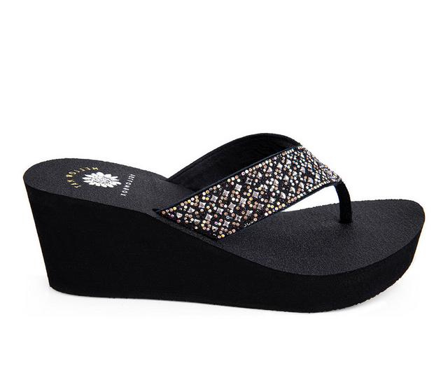 Women's Yellow Box Wyle Flip-Flops in Purple multi color