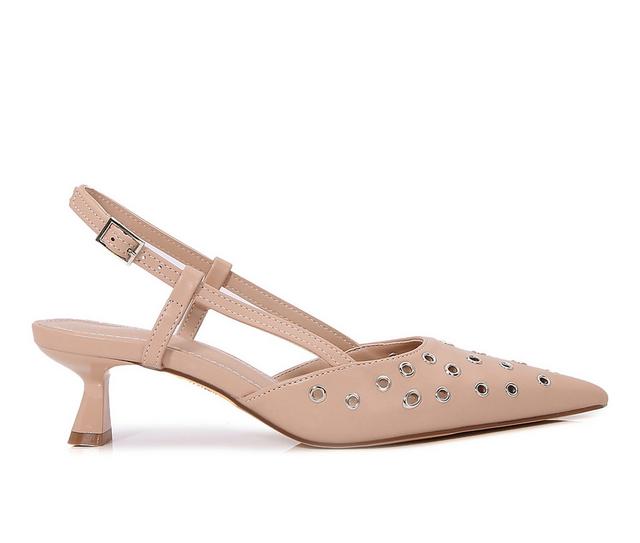 Women's Berness Adeline Heeled Sandals in Beige color