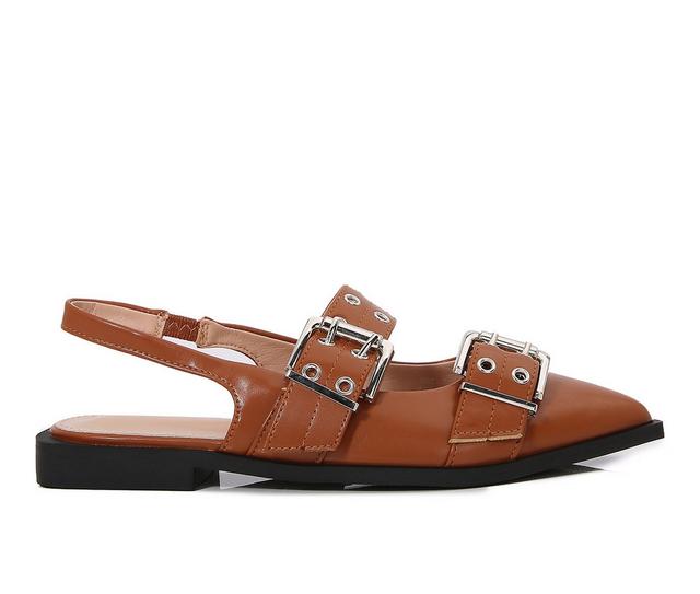 Women's Berness Addison Flats in Brown color