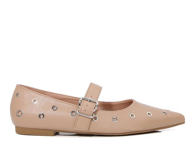 Women's Berness Friedrich Flats in Beige color