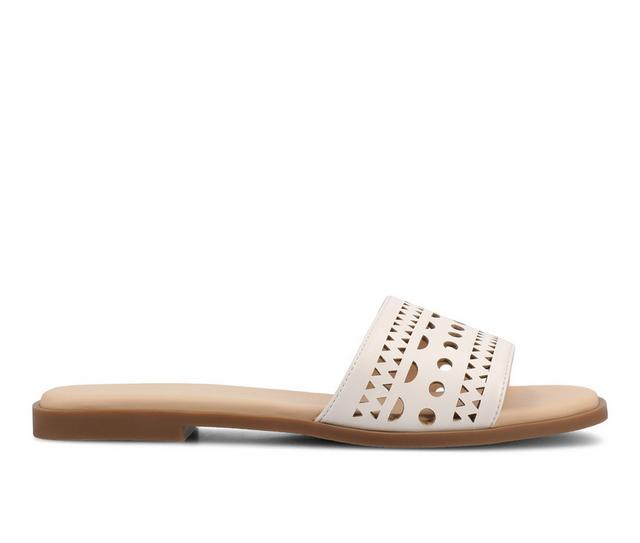 Women's Journee Collection Brodie Sandals in Bone color