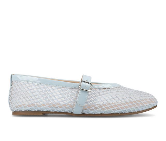 Women's Journee Collection Casha Flats in Light blue color