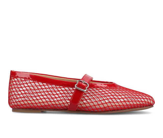 Women's Journee Collection Casha Flats in Red color