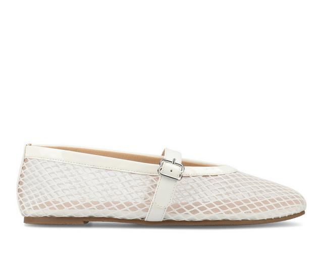 Women's Journee Collection Casha Flats in White color