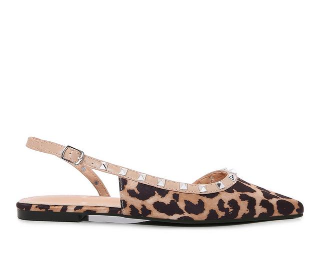 Women's Berness Odina Flats in Leopard color